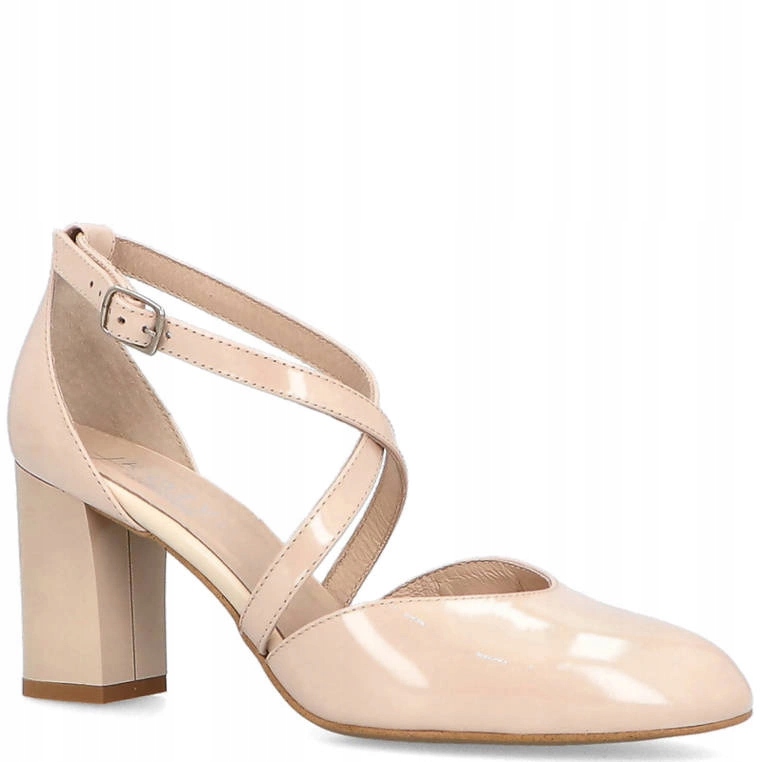 Kožené lodičky Kotyl 7075 Perlově Béžové 41