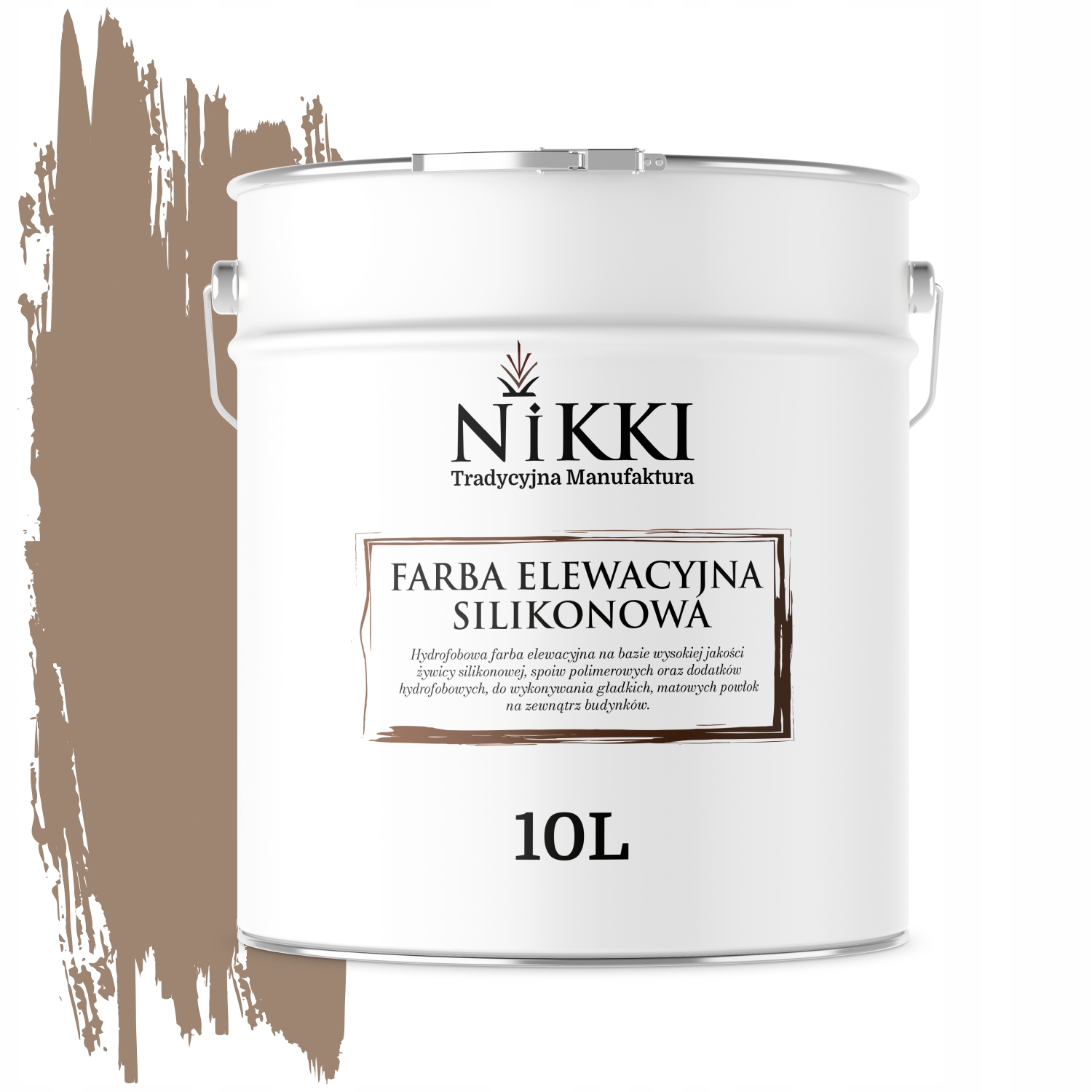 Vonkajšia Fasádna Silikónová Fasádna Farba 10 L Orechová F535 Uv