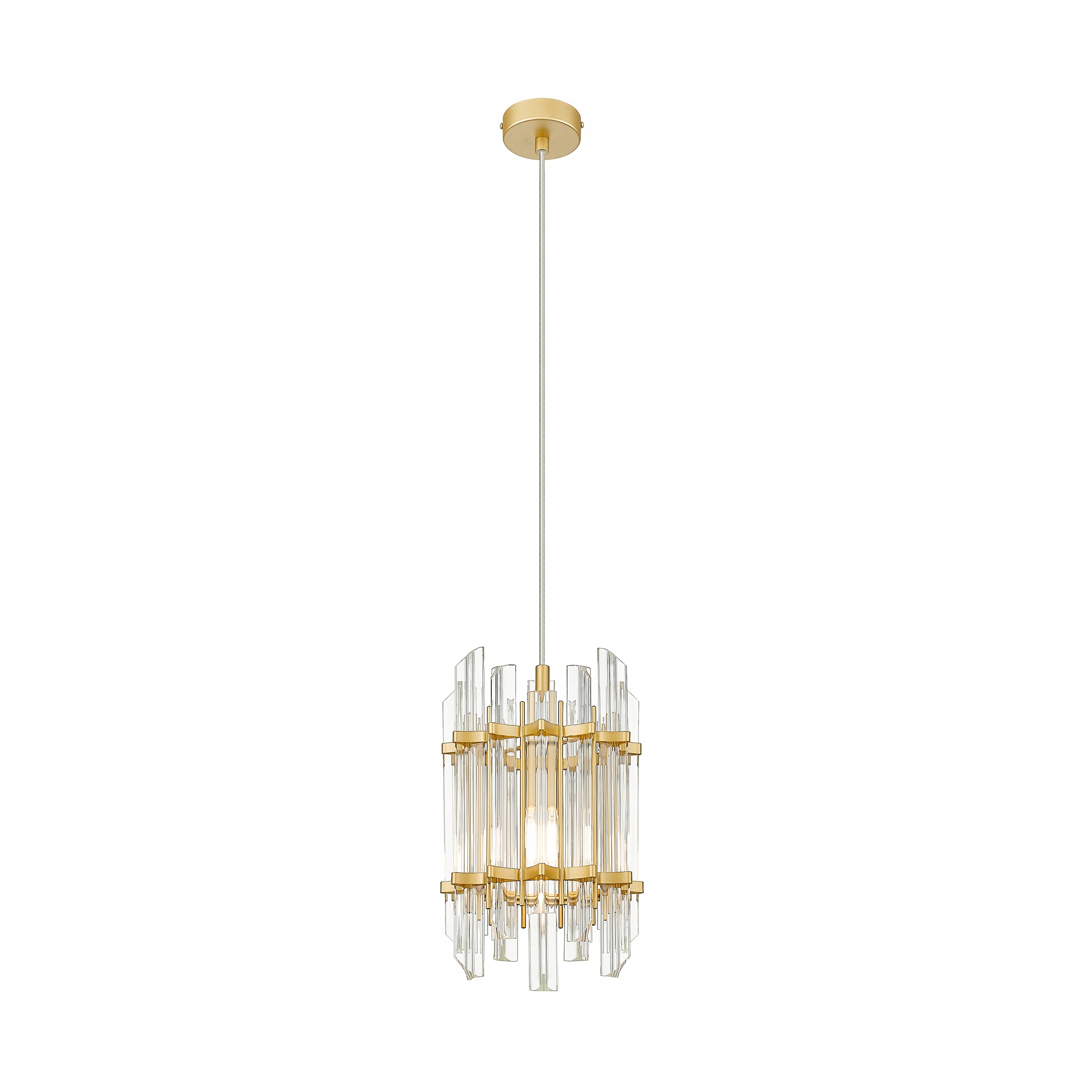 Závesná krištáľová lampa Zuma Line Alexandria Zlatá Ø19 cm