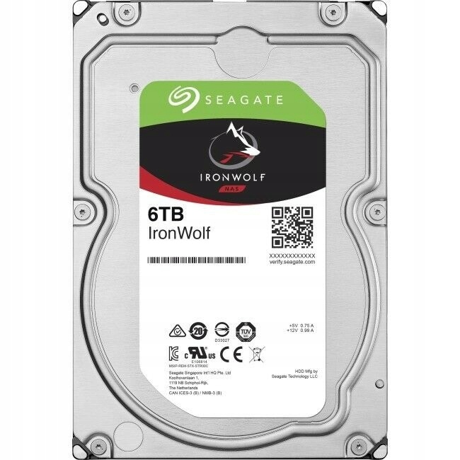 

Dysk Nas Seagate IronWolf 6TB 256MB ST6000VN001