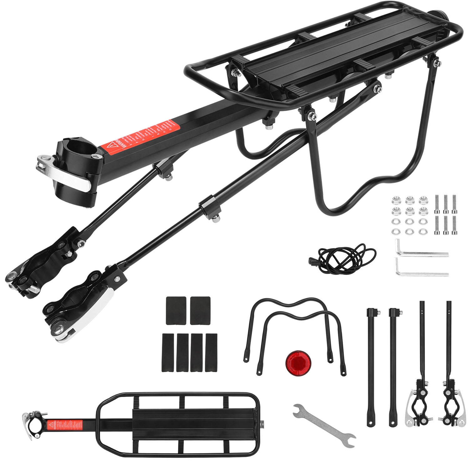 Bagażnik Rowerowy Uniwersalny Aluminium Do 50 kg Tylny Na Rower