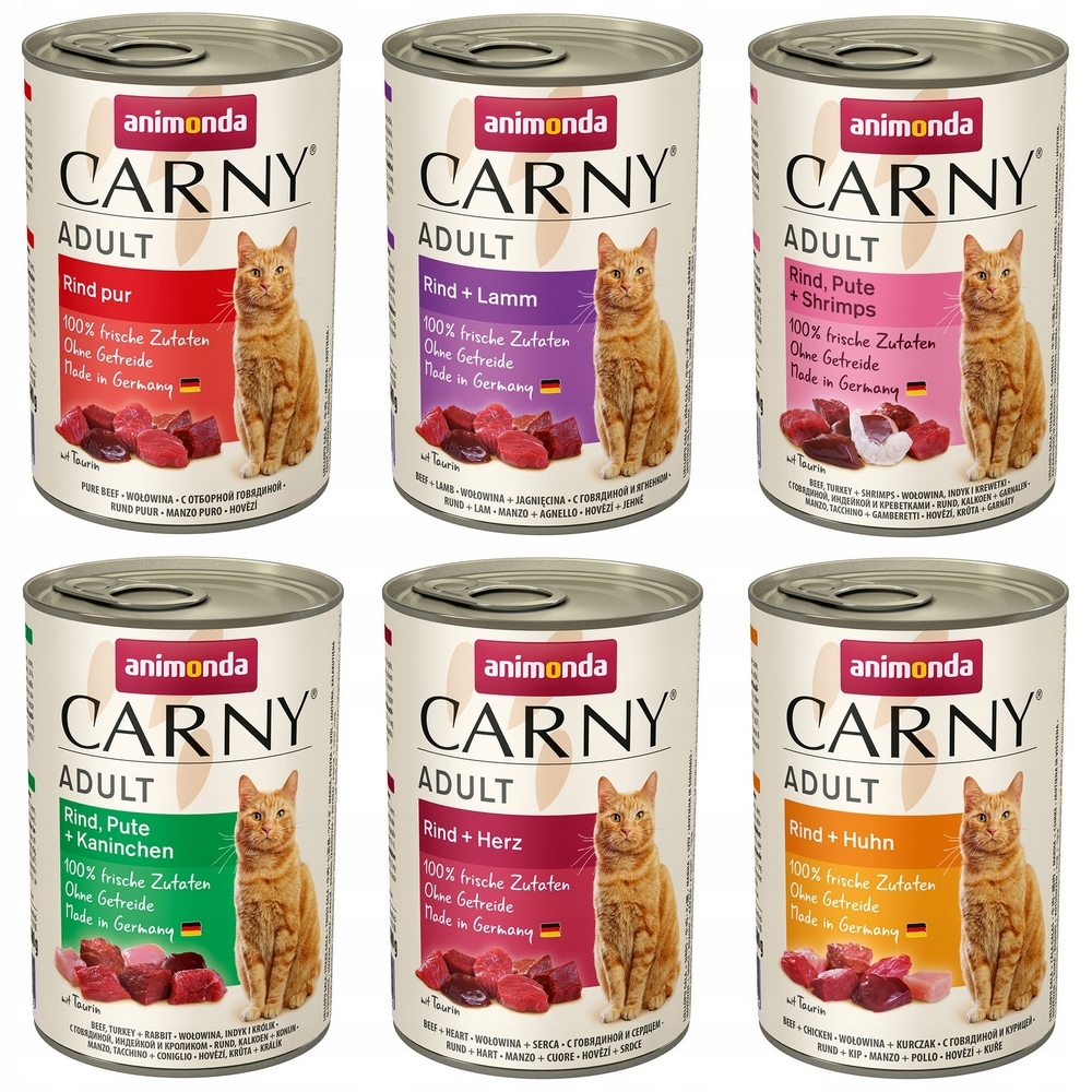 Levně Animonda Carny MIX 1 Adult 6 Příchutí 12X400G