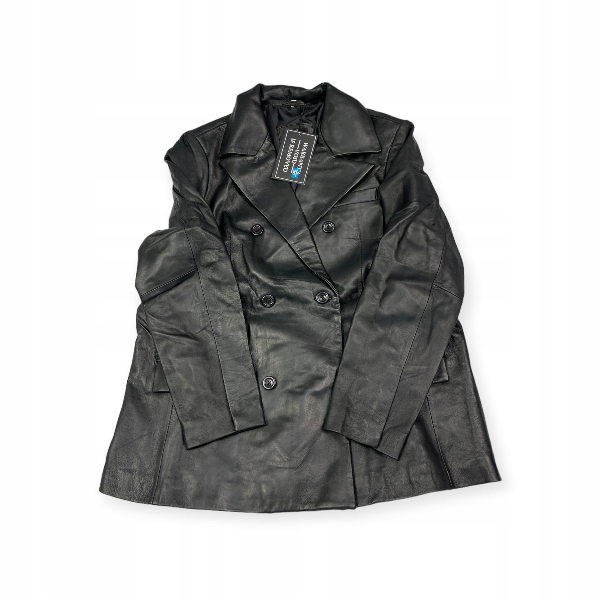 Dámská černá kožená bunda Real Leather 2XL