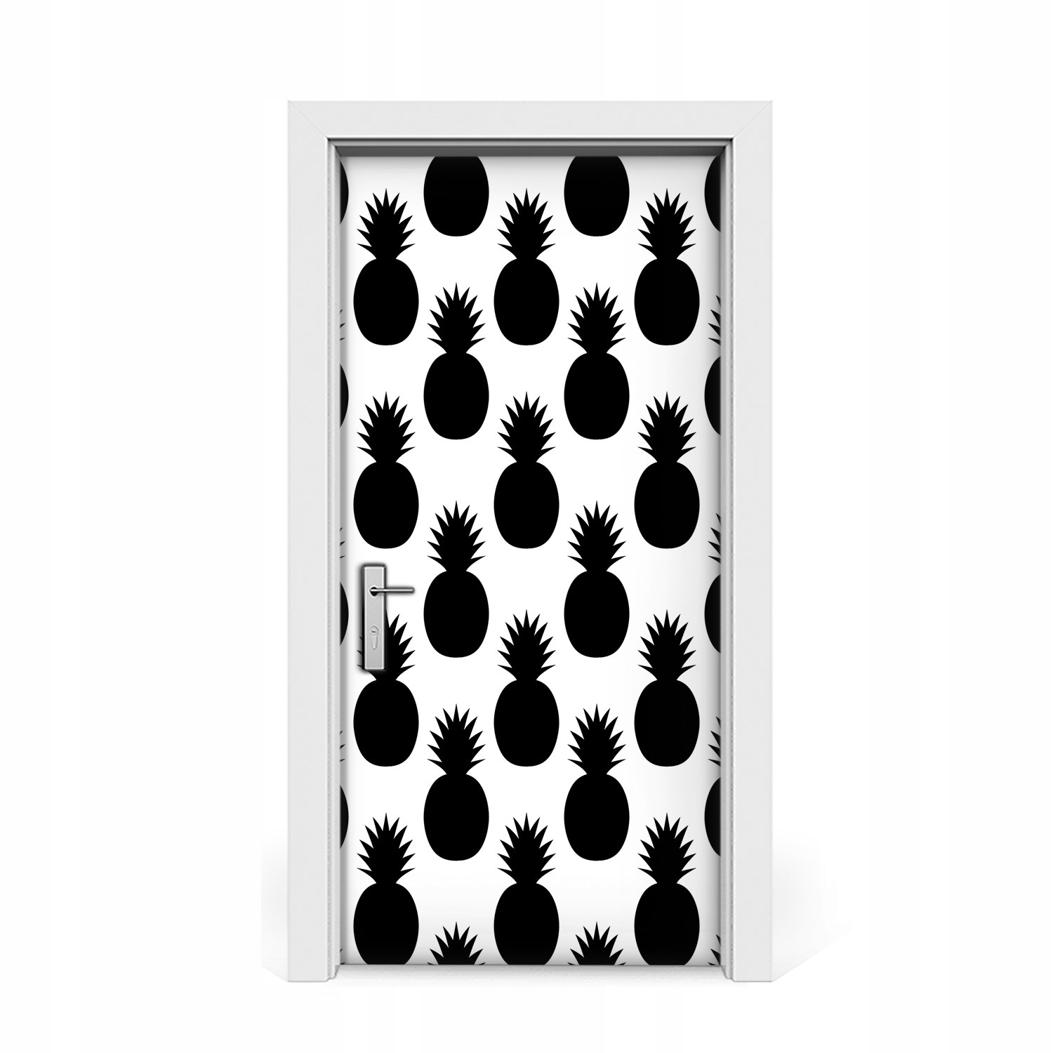 

Naklejka na drzwi okleina Czarne ananasy 95x205