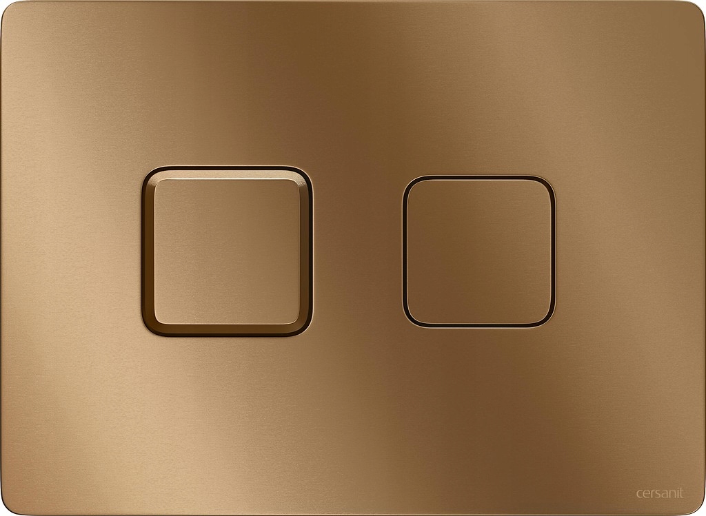 Pneumatické Tlačítko Cersanit Accento Square Kartáčovaná Měď K3042-005