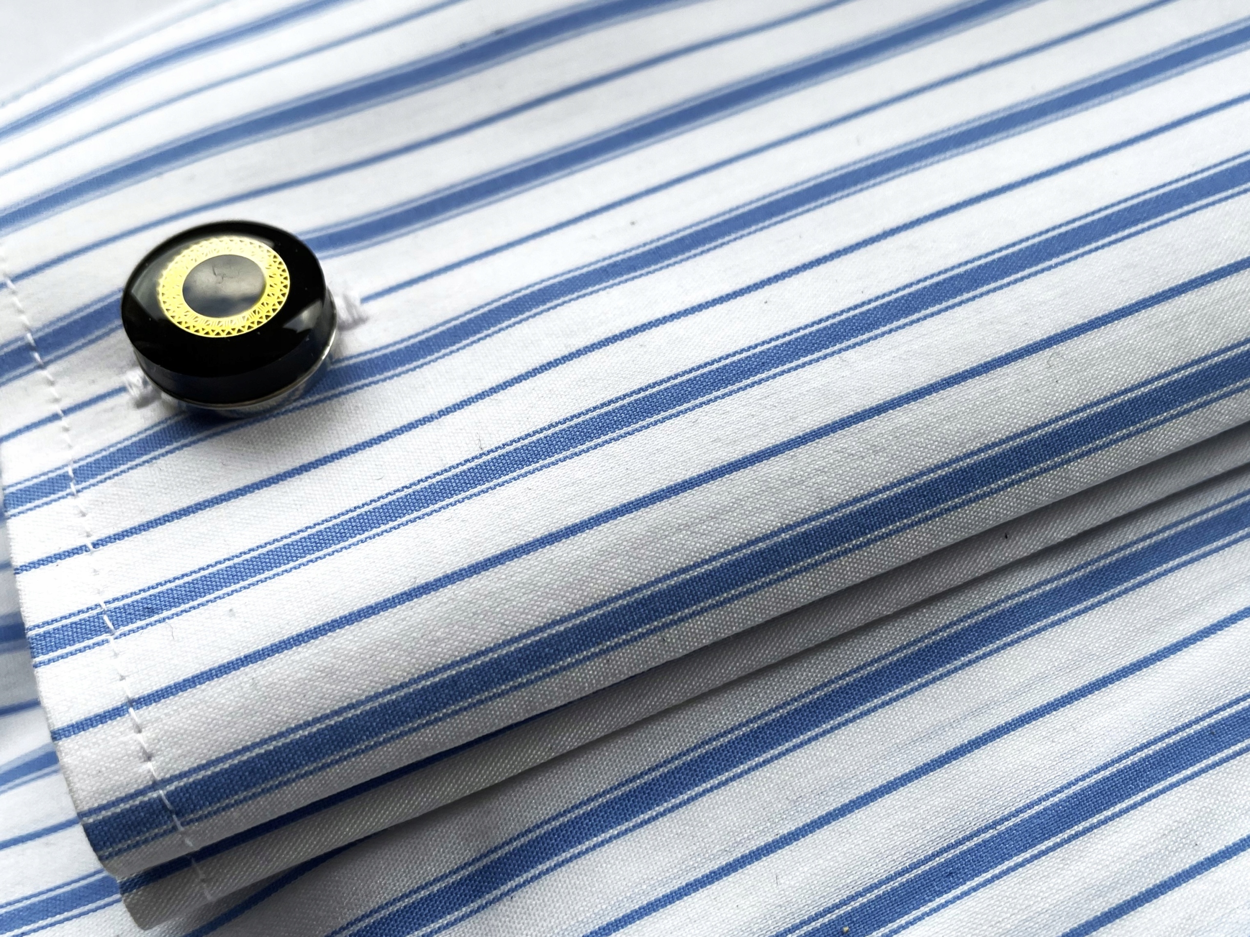 Manžetové knoflíčky na košili smokingové Exc černé, pozlacené