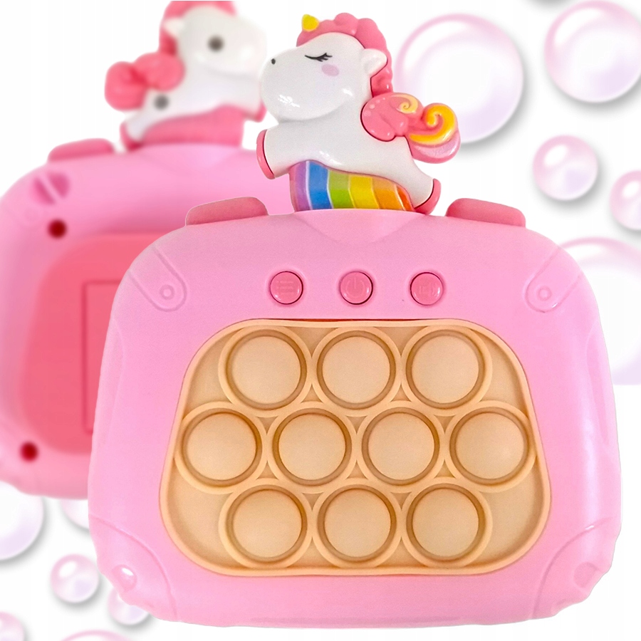 GRA ZRĘCZNOŚCIOWA POP IT UNICORN RÓŻOWA POPIT PUSH ANTYSTRESOWA SENSORYCZNA Materiał guma plastik