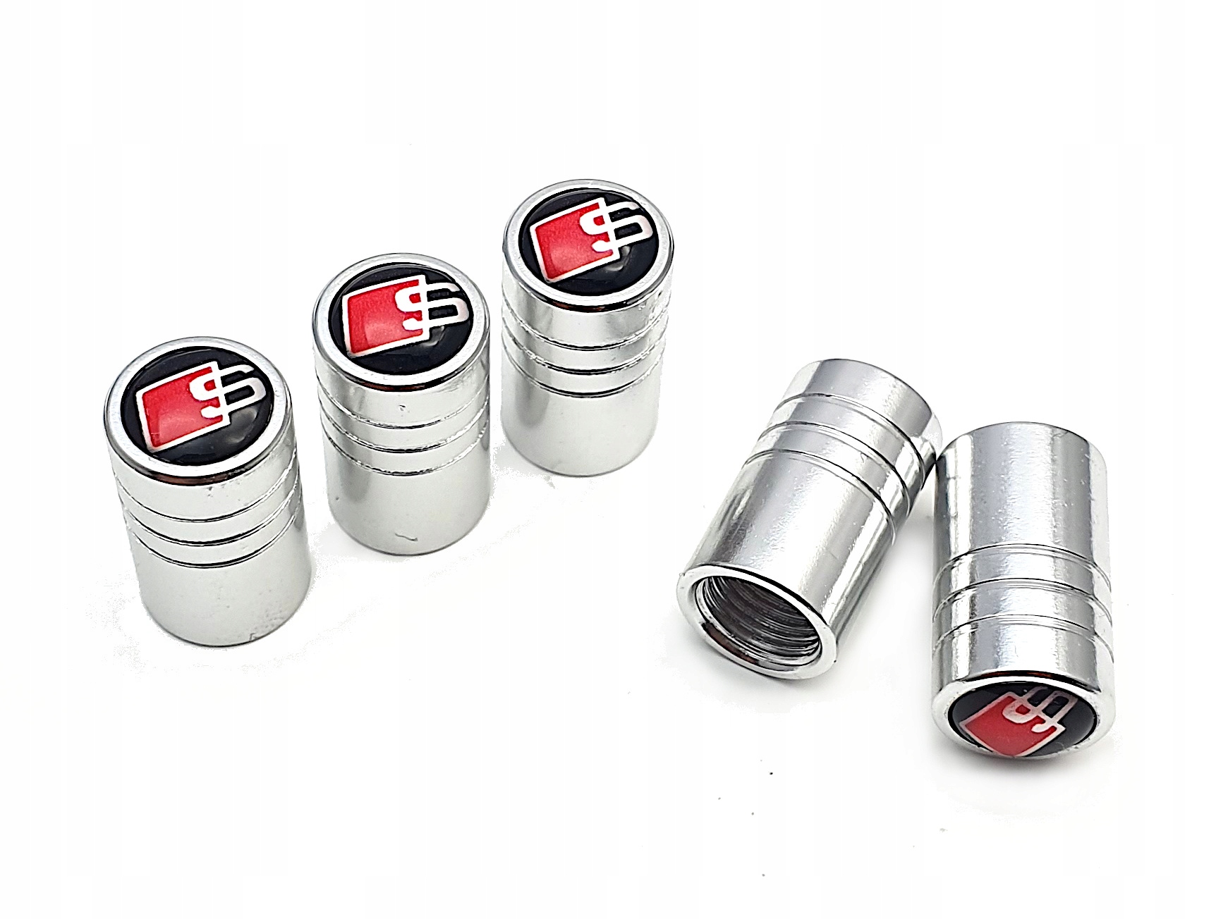 

Nakrętki na wentyle Audi Sline srebrne tuning 5szt