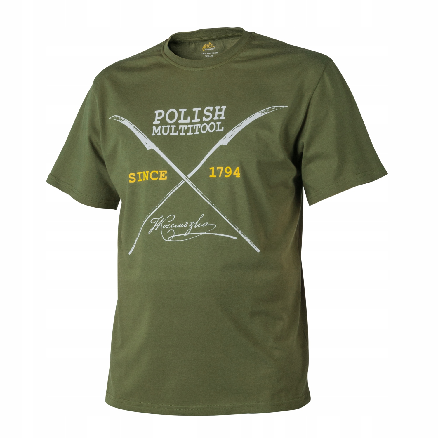 T-shirt S Bawełna Polish Multitool Helikon USGreen