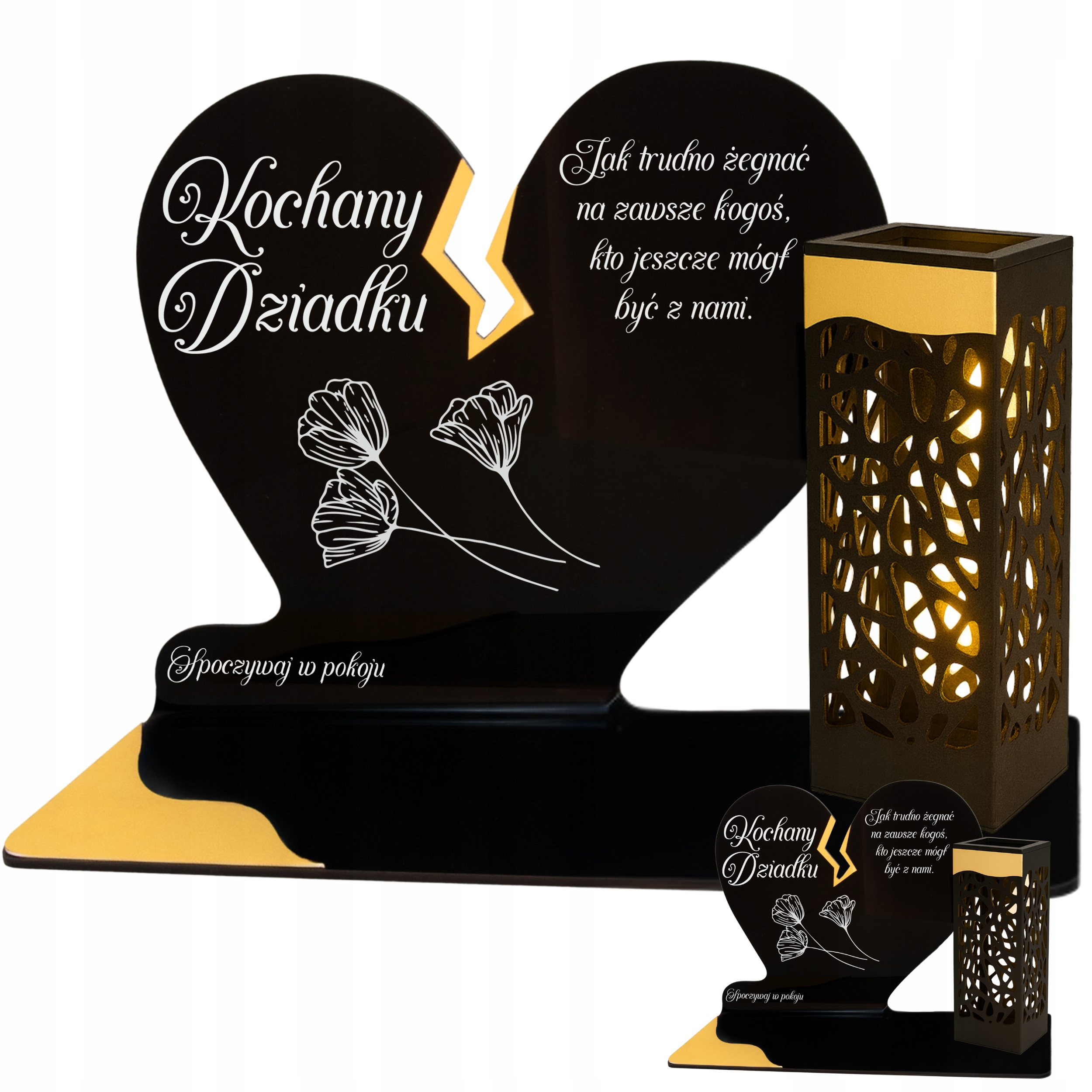 Hřbitovní Svíčka Pro Dědečka Led Na Hrob Hřbitov Solar Lampička Náhrobní Zlatá