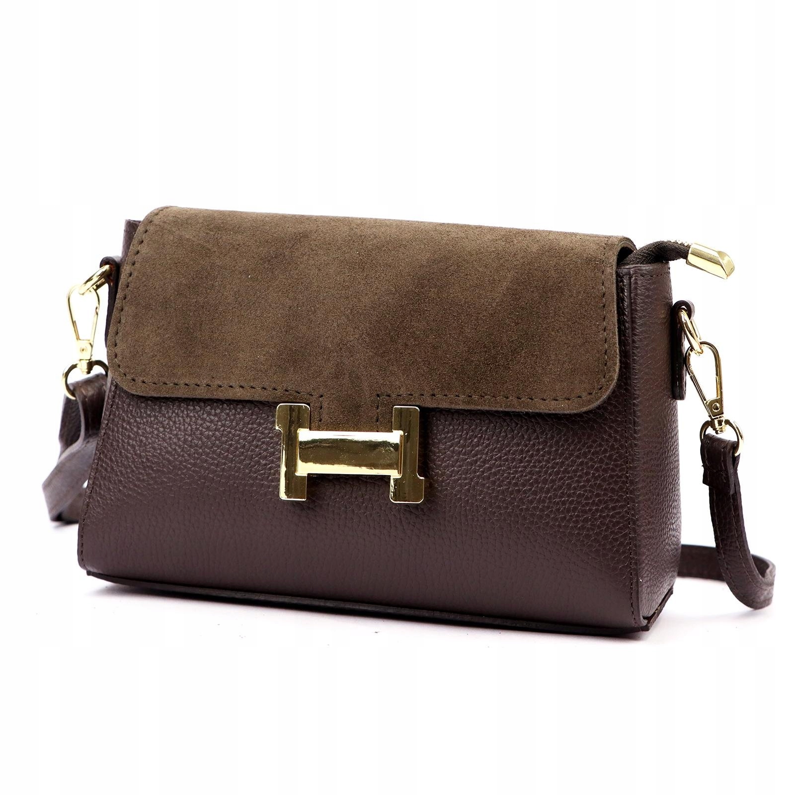 Dámská kabelka přes rameno kožená hnědá Luka