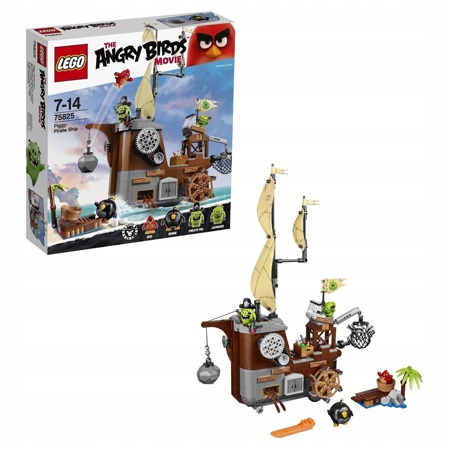 LEGO Angry Birds 75825 - Statek piracki świnek Bohater Angry Birds