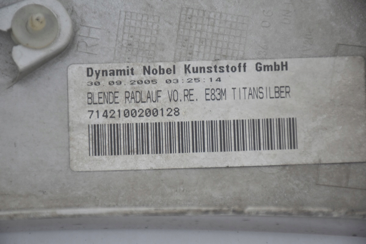 modanatura Copertura parafango posteriore Destro BMW X3 E83 m-packet 354/7