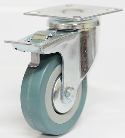 KOŁO OBROTOWE SZARA GUMA KÓŁKO 50 mm HAMULEC Marka Kastory