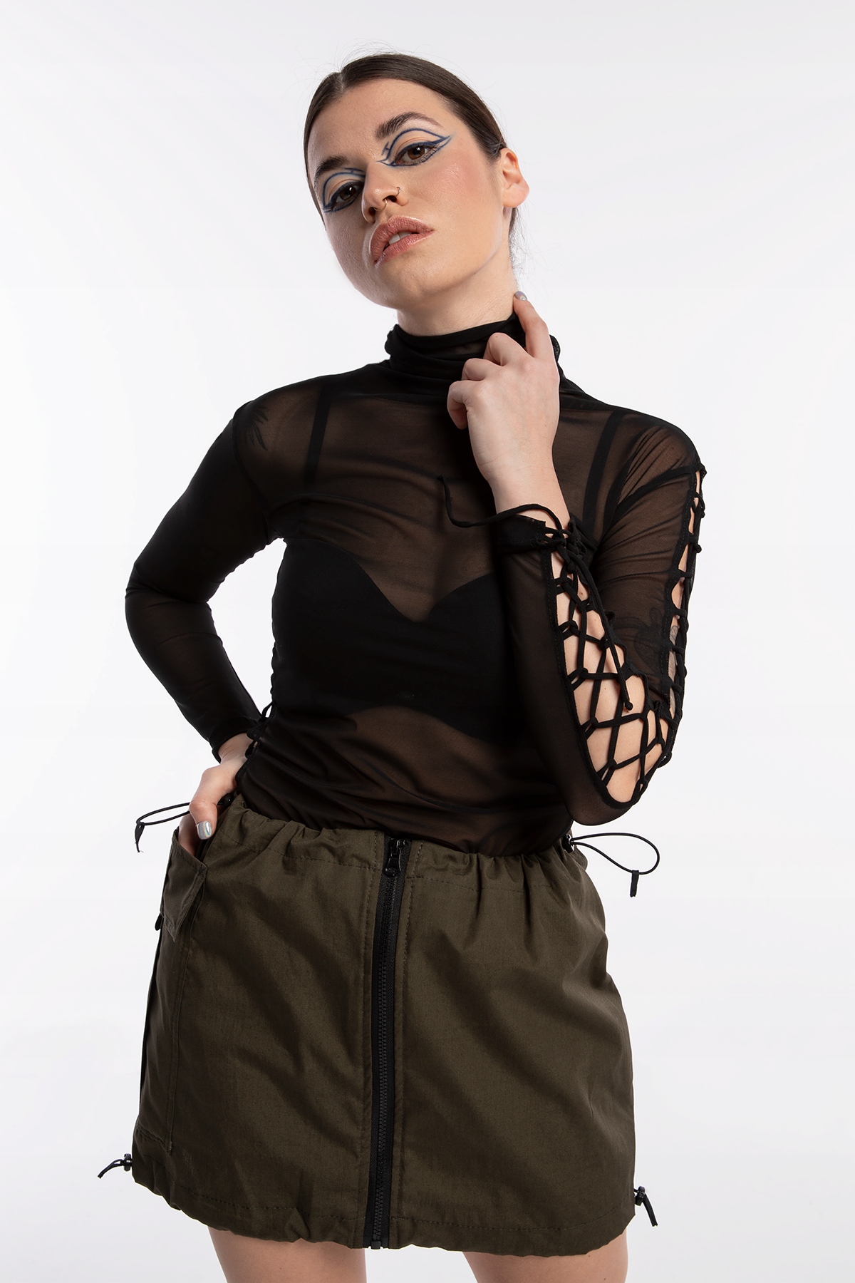 Dámská Halenka S Humpf Vázáním HB-HT005-BLK-M