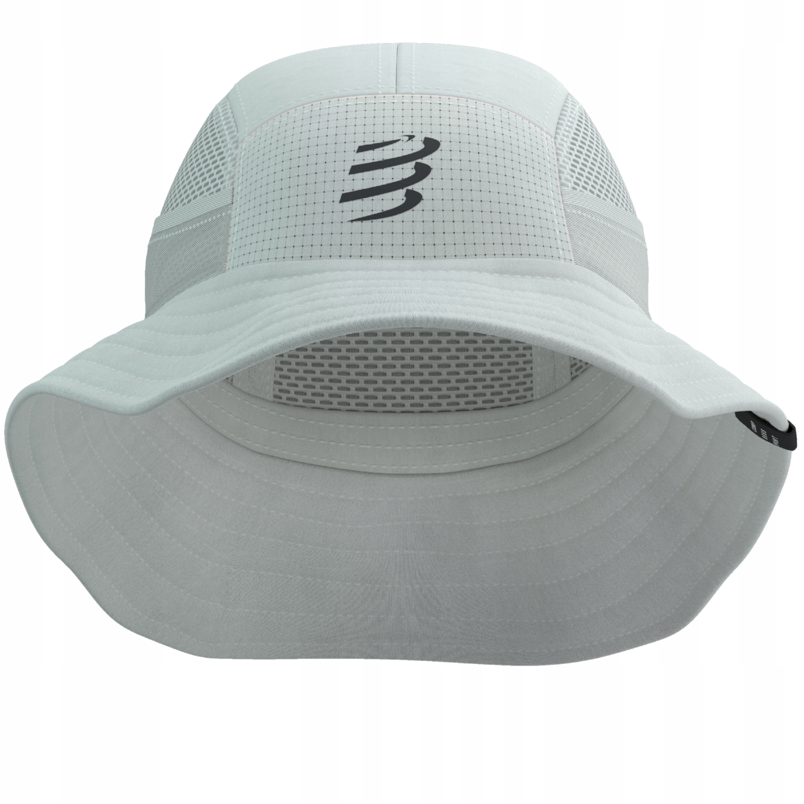 Czapka do Biegania z Daszkiem Bucket Compressport Ice Bob Biała Uniwersalna