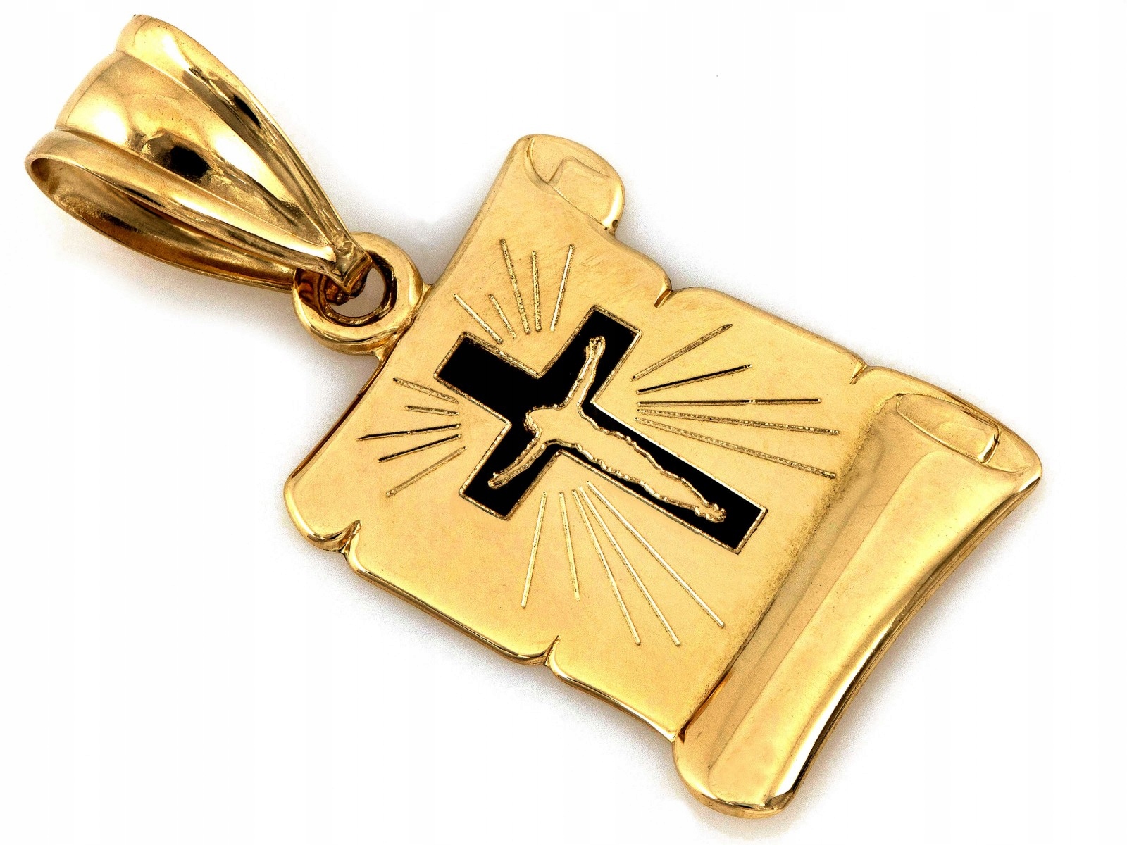 Papyrus přívěsek se smaltovaným křížkem 585 14k 0.80g přívěsek unisex