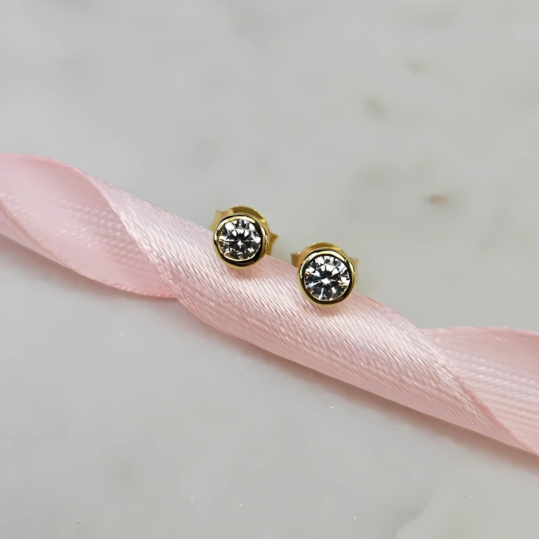 Puzetové náušnice se zirkonem pr. 585