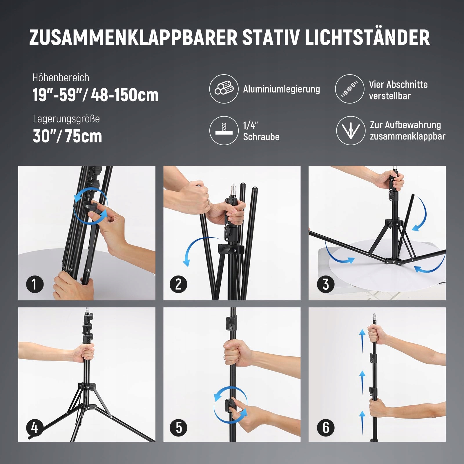 NEEWER Zestaw Pierścieniowy LED 18 Calowy 55W 5600K Z Bluetooth Do Selfie — miniatura 7