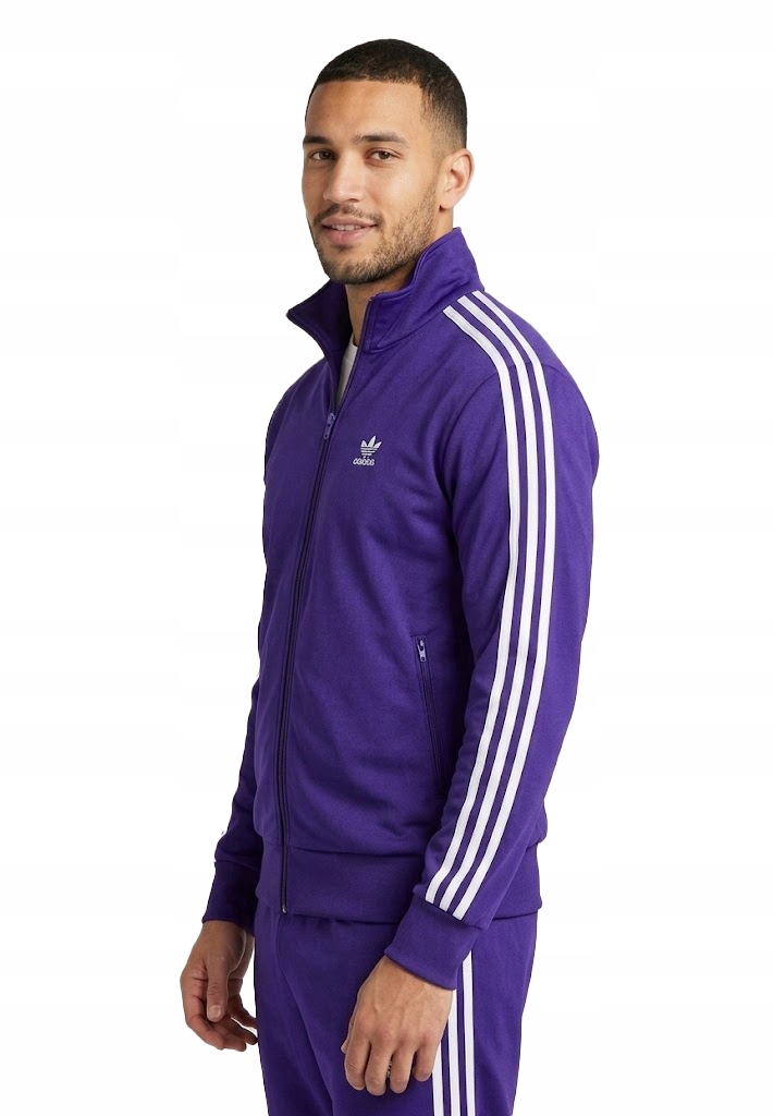 3367 Pánská Mikina Adidas Originals Firebird Rozepínací Bez Kapuce Fialová Xs