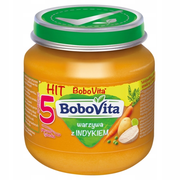 BoboVita Warzywa z indykiem po 5 miesiącu 125 g