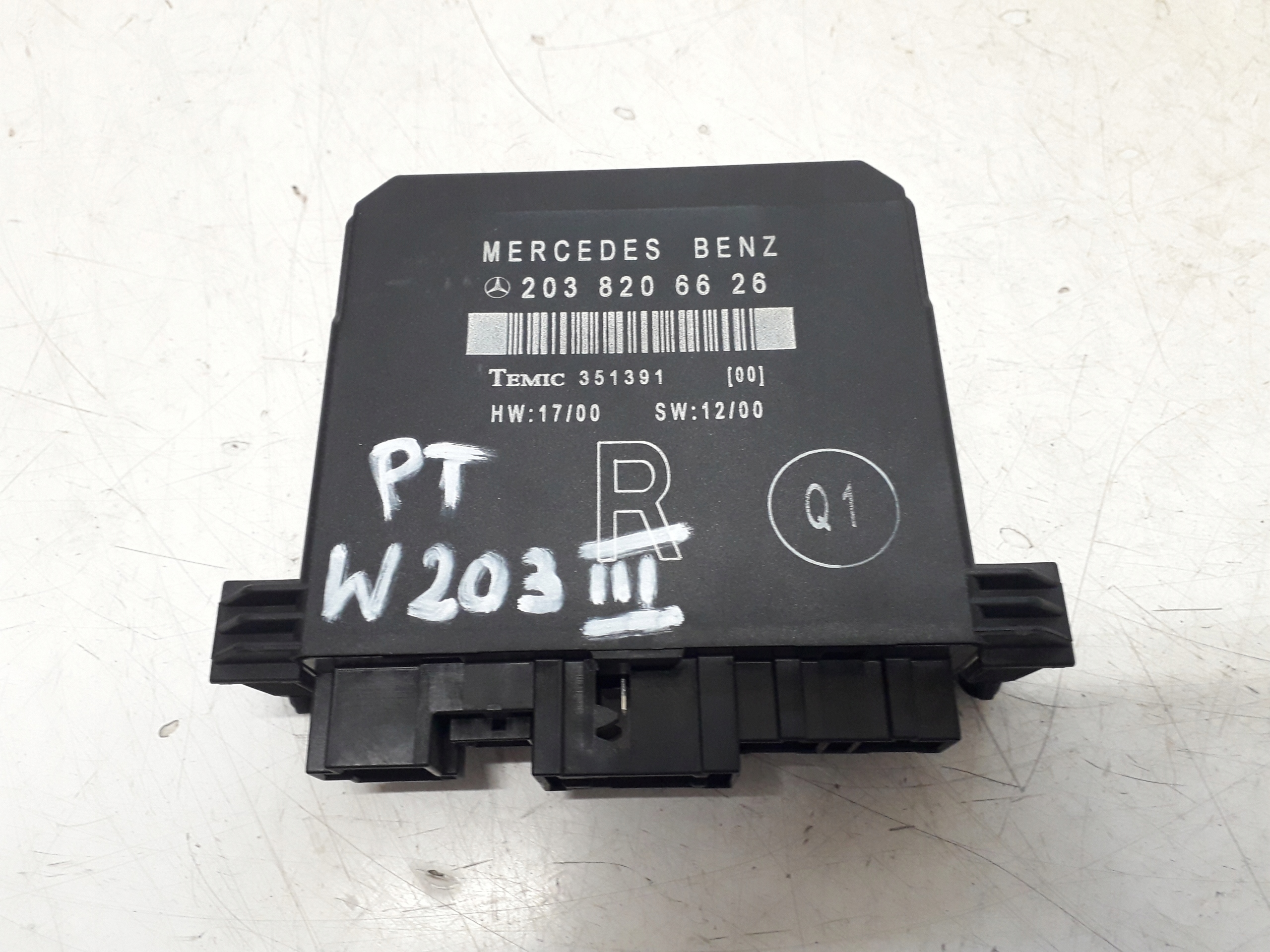 MERCEDES C KLASA W203 STEROWNIK MODUŁ DRZWI PRAWY TYLNY TYŁ 2038206626