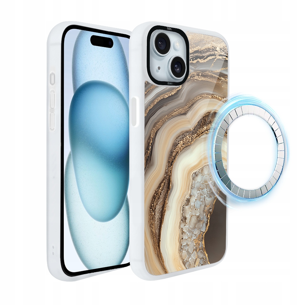 Pouzdro pro iPhone 15 Plus Ibizu DropGuard Matt s MagSafe, Medový achát