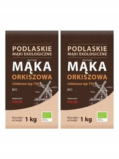 Levně 2X Bio Life Chlebová mouka špaldová typ 750 Ekologická v balení 2x1 kg