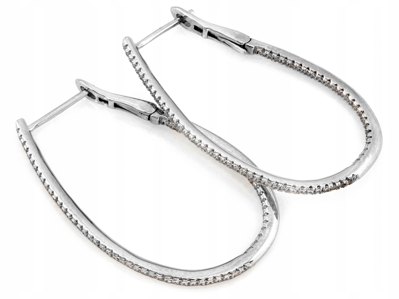 Elegantní náušnice 925 stříbrné s zirkony 5.92 g a bílými zirkony