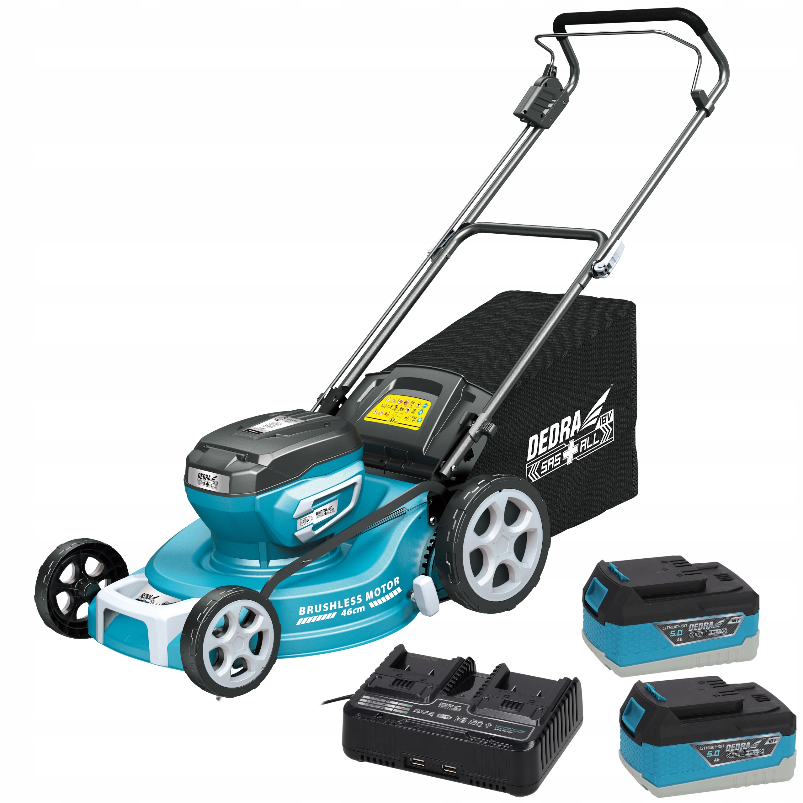 Set Akumulátorová sekačka 2x18V Dedra DED6997X +2x akumulátor+nabíječka