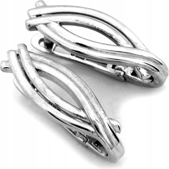 Stříbrné náušnice 925 hladké rhodiované anglické pevné módní elegantní