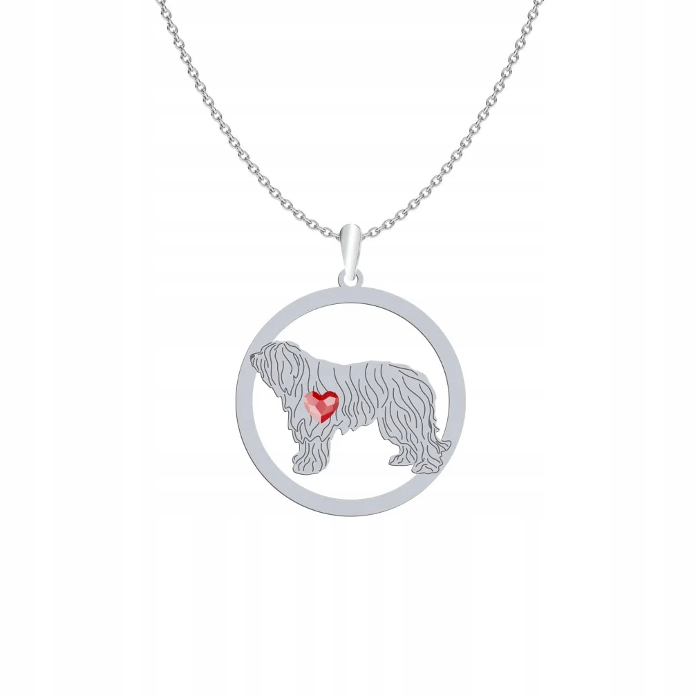 Stříbrný náhrdelník s jihoruským ovčákem Užak 925 Řetízek Gravírování