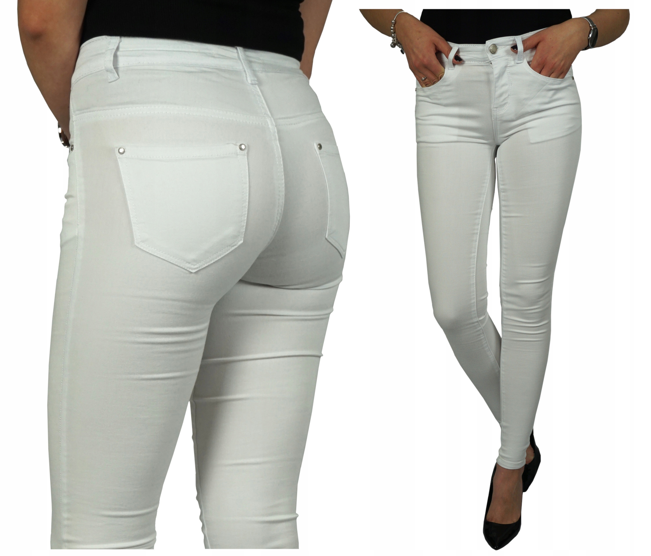 Белые штаны классические женские джинсы белые л