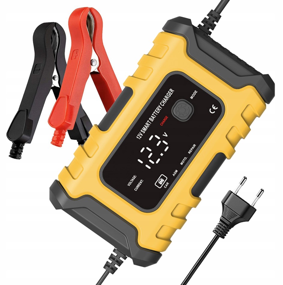Prostownik samochodowy z mikroprocesorem do akumulatorów 12V 6A LCD