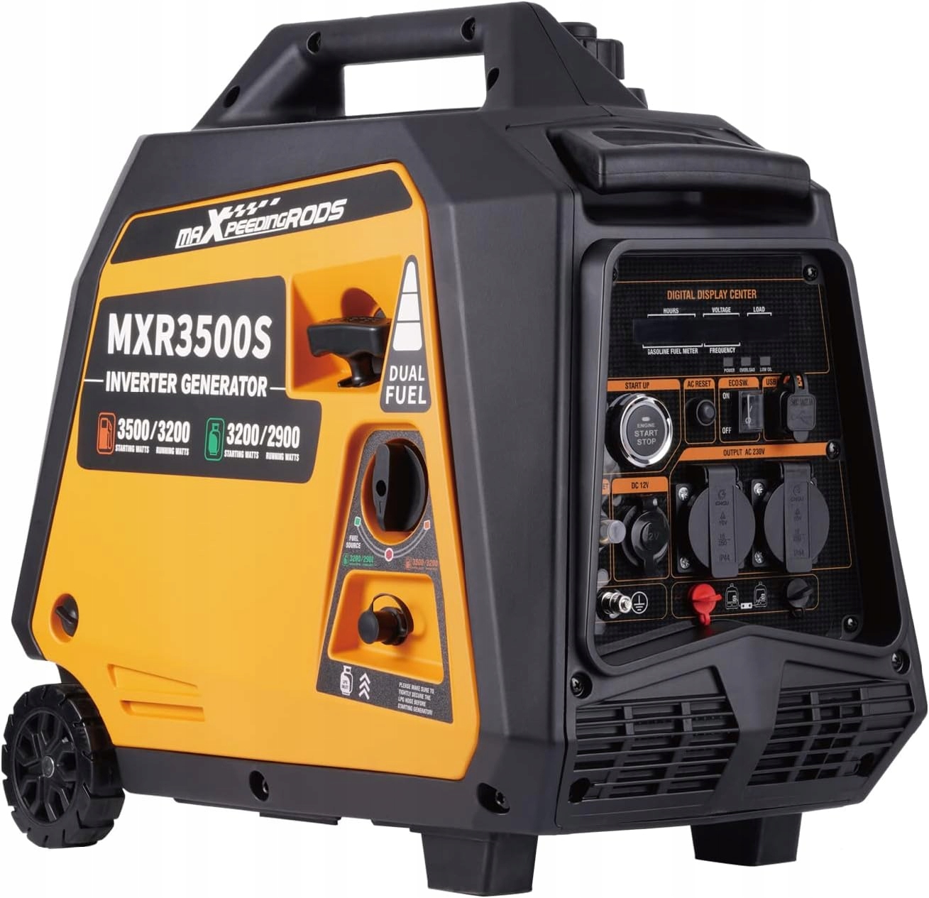 Invertorový Generátor 3500W Dual Fuel Lpg Benzín Tichý Agregát 230V Usb