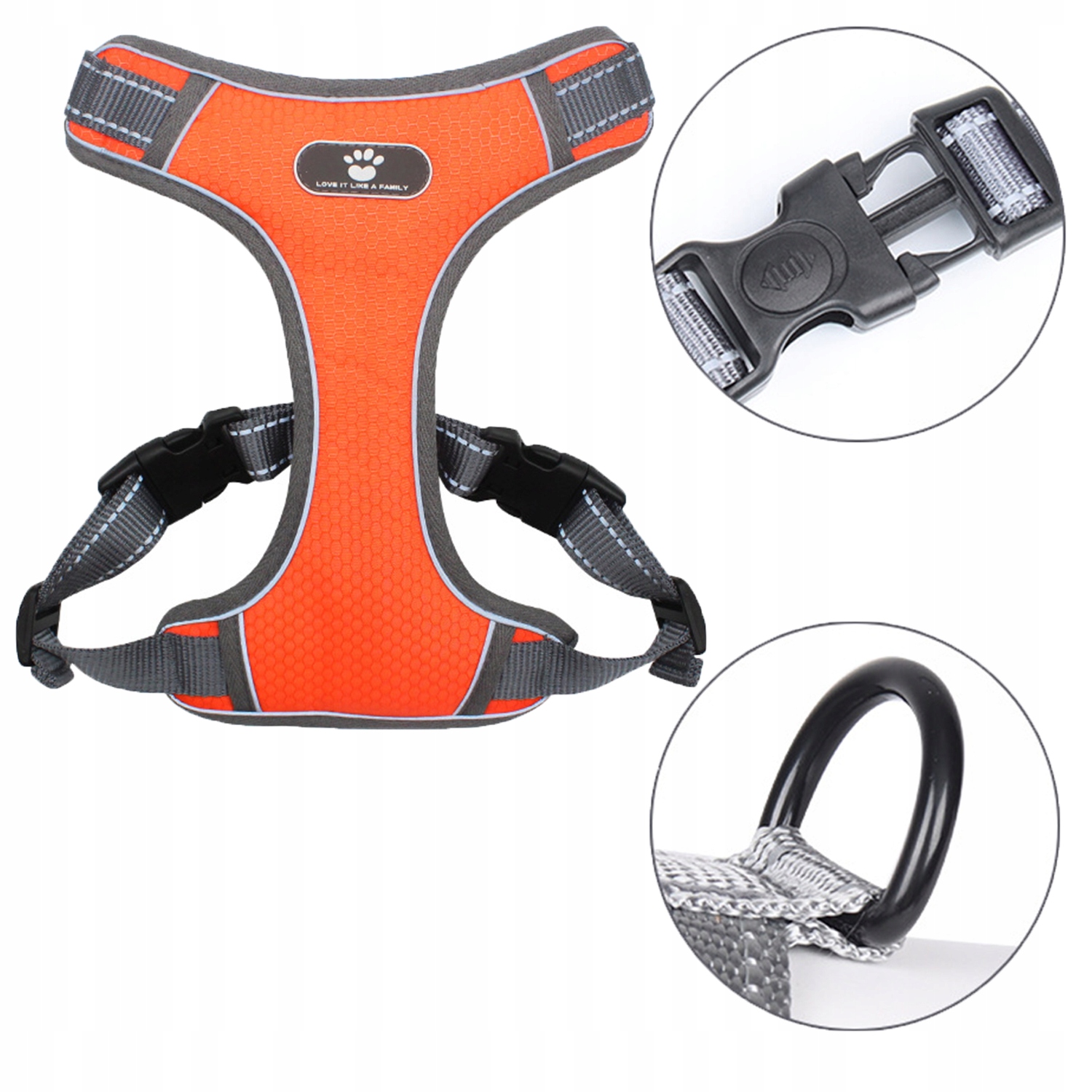 Postroj Pro Psa Oxford Sbr Materiál Plně Reflexní Pro Bezpečnost V Noci