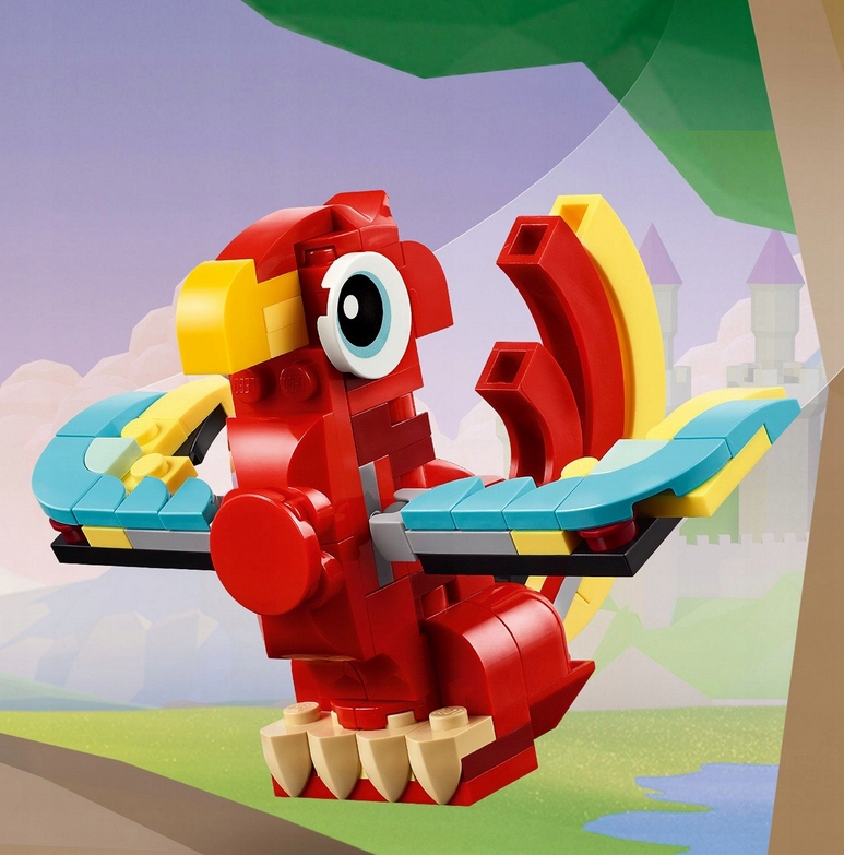 LEGO Creator Czerwony smok 31145 ZESTAW KLOCKÓW 3W1 NA PREZENT RYBA FENIKS Nazwa zestawu Czerwony smok ZESTAW KLOCKÓW LEGO 3IN1