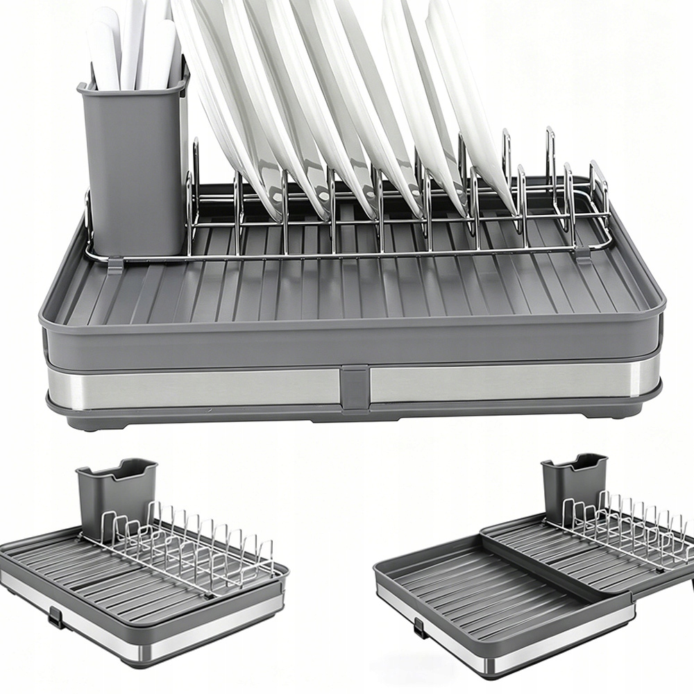 Odkapávač Odkapávač Na Nádobí Na Příbory Velká Stojící Plastová Miska 36 cm