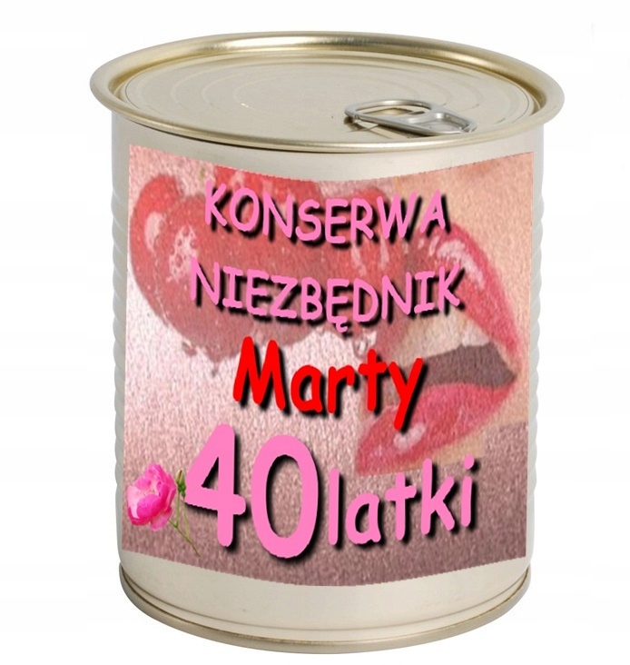 

Konserwa zestaw prezenty 18 30..100 Urodziny Pani