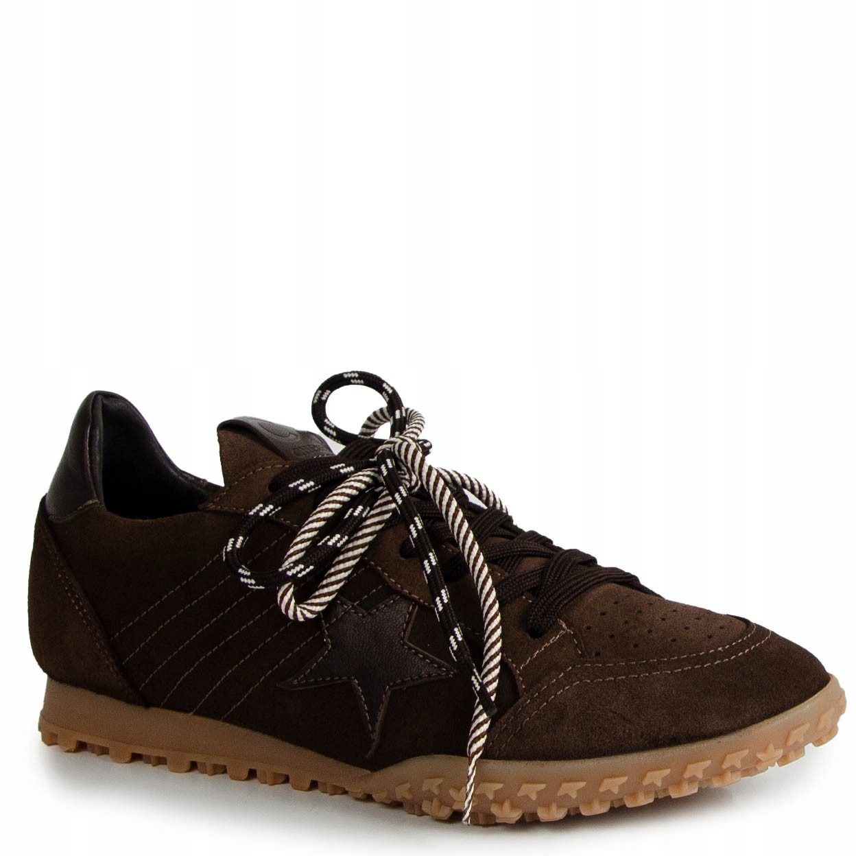 Chebello 4862 Hnědé Kožené Tenisky 37