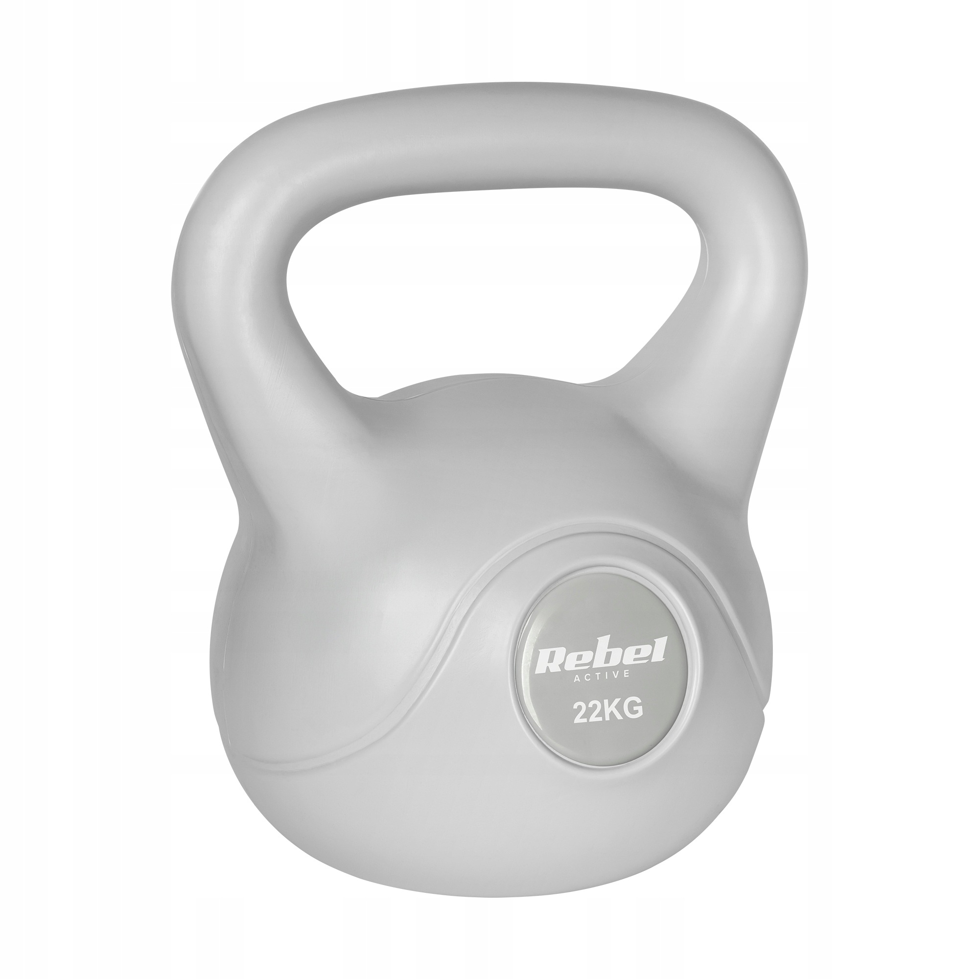 Kettlebell 22kg šedý kettlebell činka závaží koule na cvičení Abs Rebel
