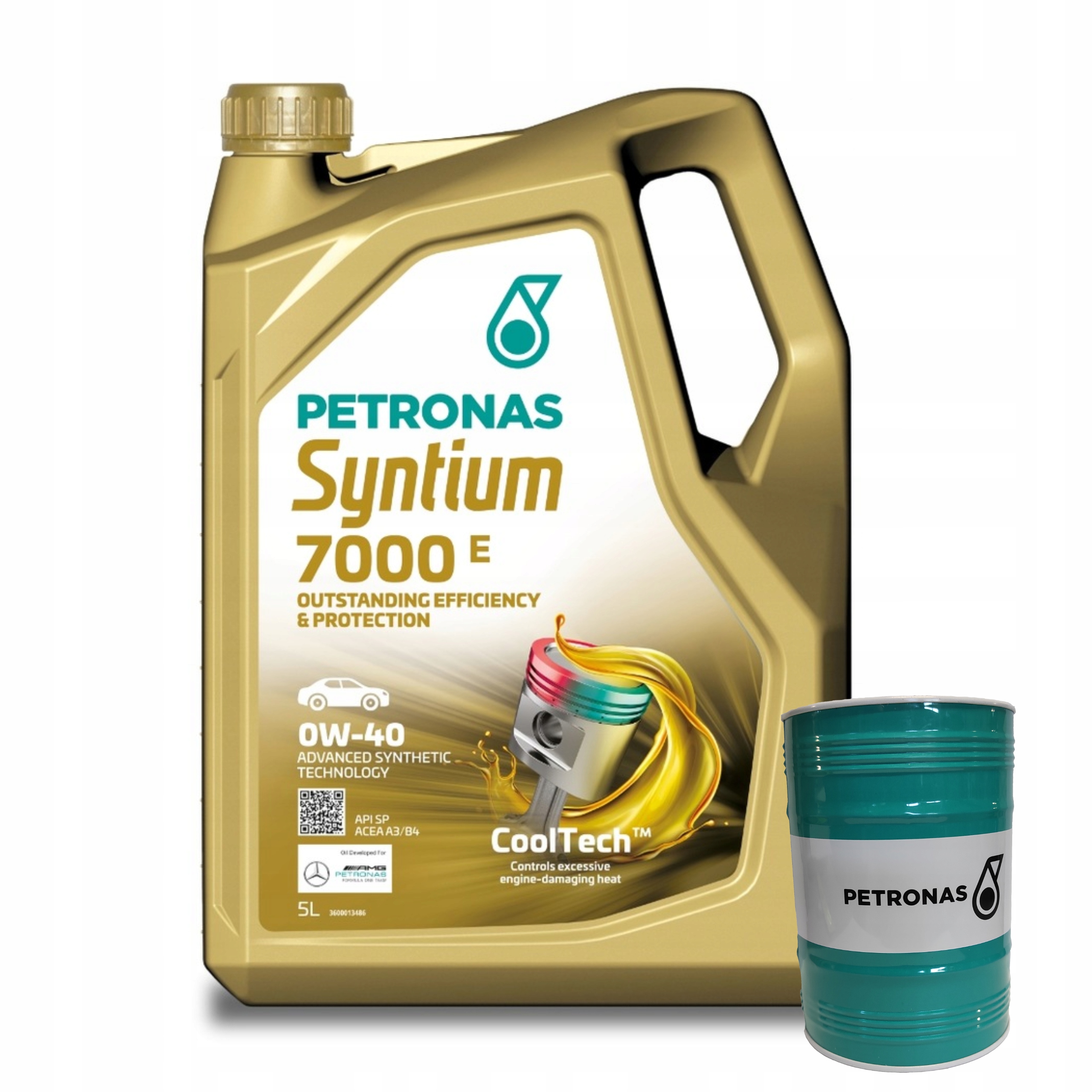 Motorový olej Petronas Syntium 7000 E Acea A3/B4 0W-40 5L+Pokladnička Zadarmo
