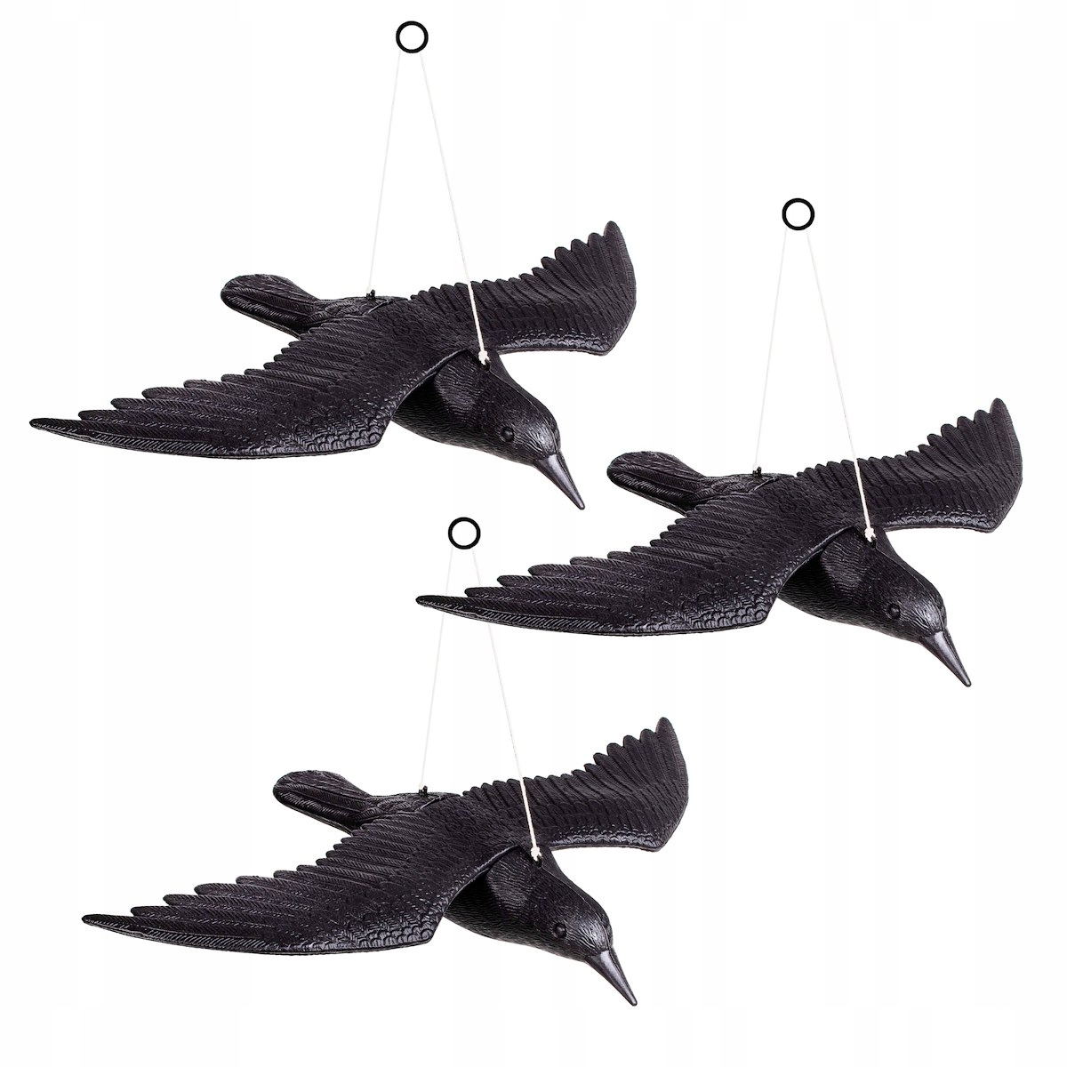 

3x Kruk W Locie Odstraszacz Ptaków Szpaków 57cm
