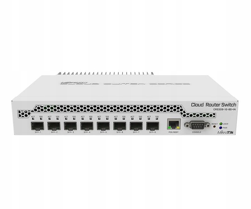 MikroTik Cloud Router Switch CRS309-1G-8S+IN, Dual Boot, 8x Sfp+, 1x Gbit L