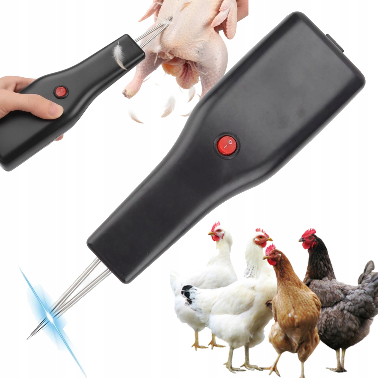 Elektrický Odpeckovač 2400MAH Přenosný Na Drůbež Ruční