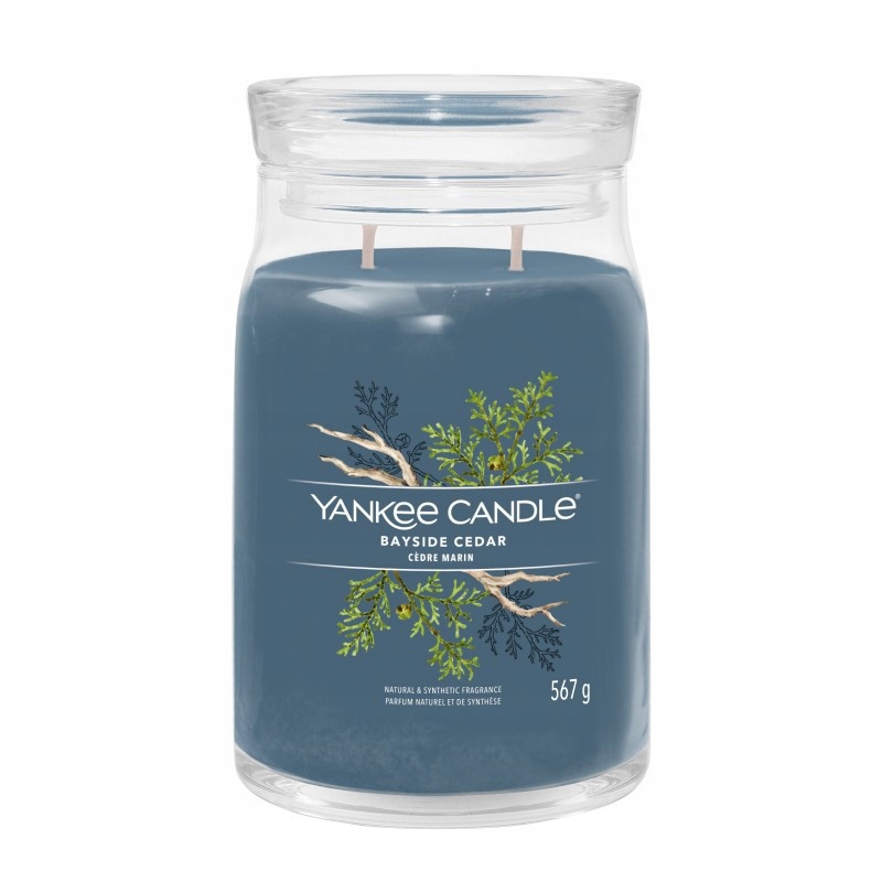 Vonná svíčka Yankee Candle Bayside Cedar Signature velká, sójová, 567 g