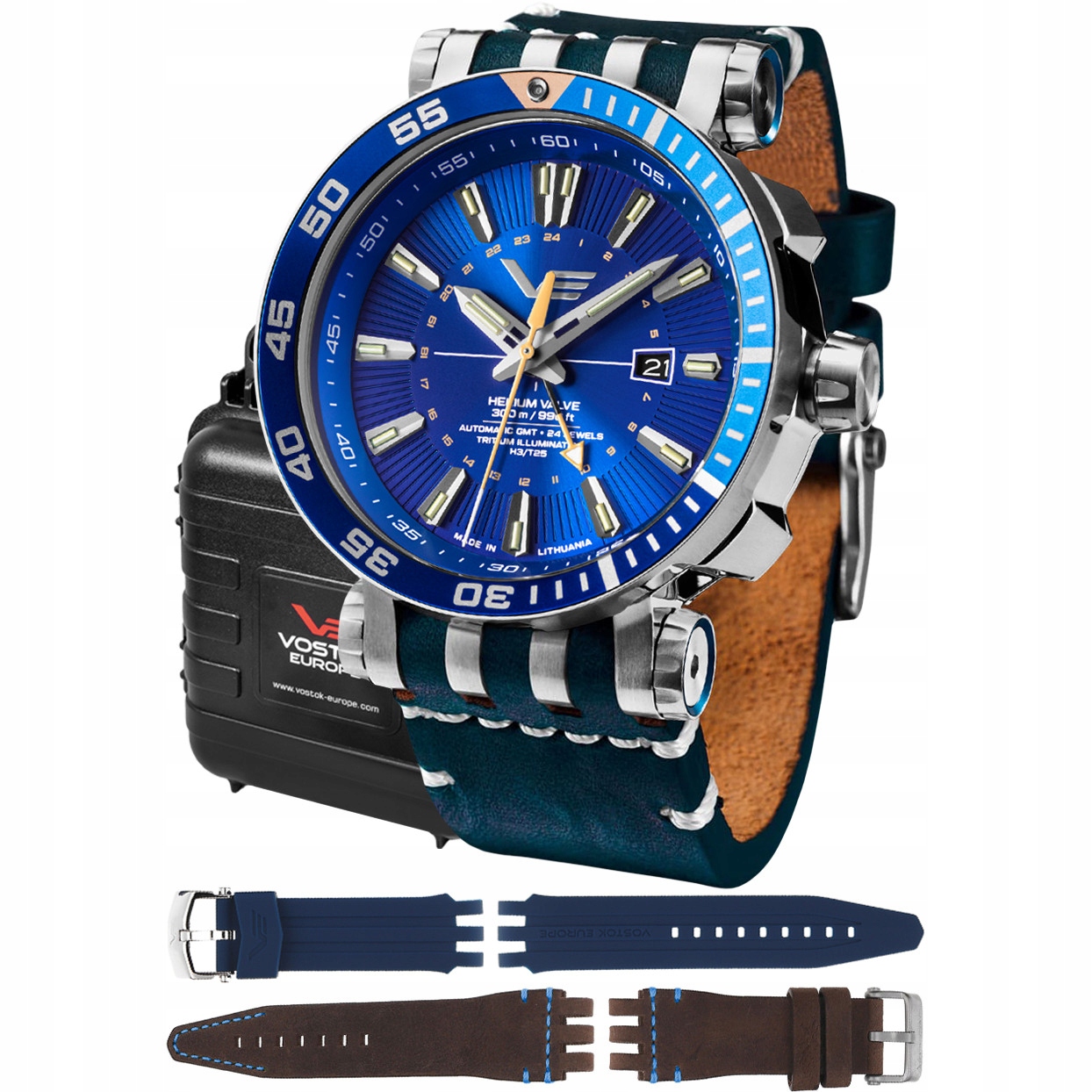 Pánské Hodinky Vostok Europe NH34-575A716LBL s modrým řemínkem