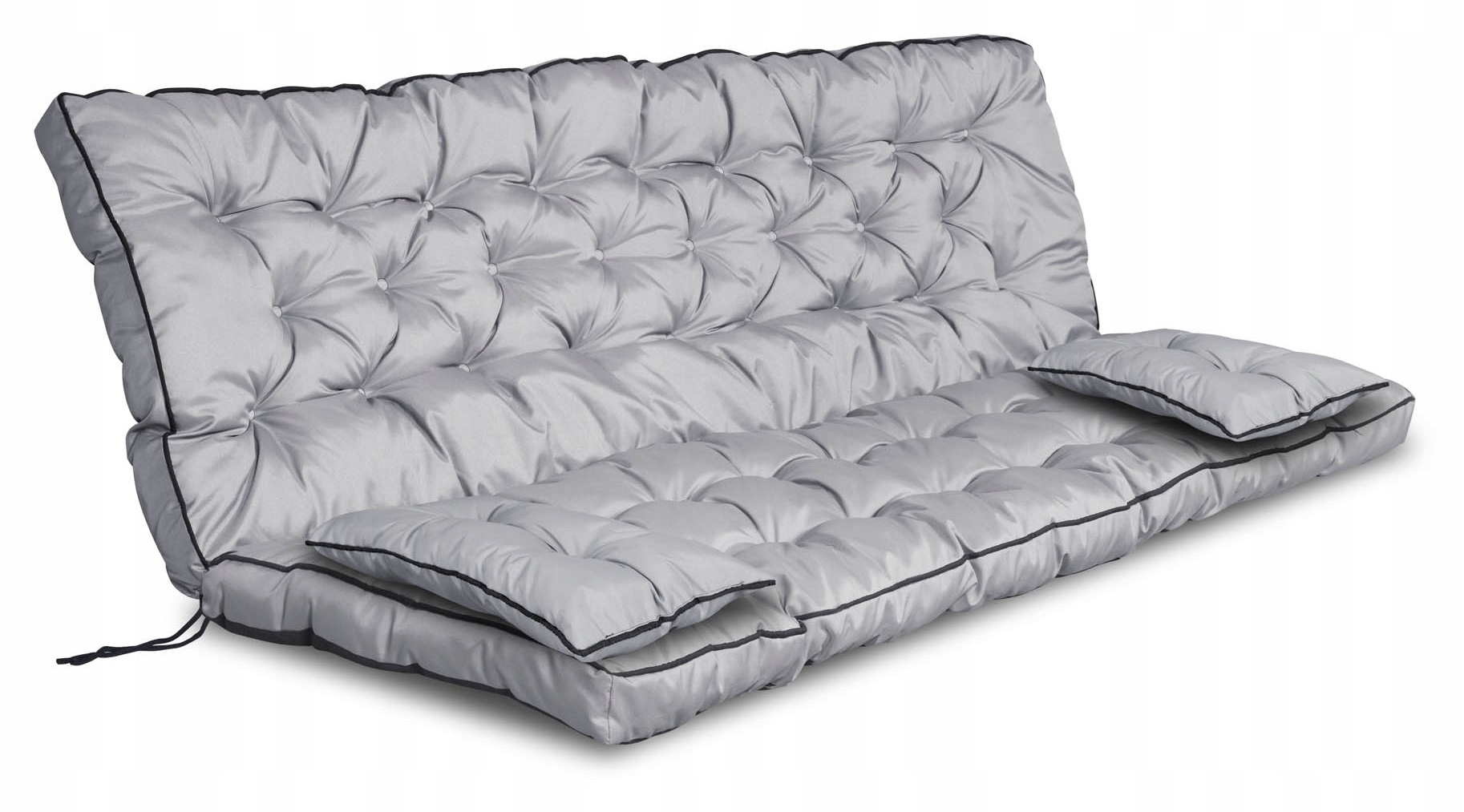 Vysoký záhradný set s lemom 180x60x50 cm sivý