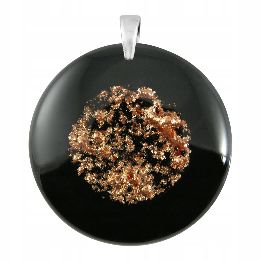 Dámský černý přívěsek Harf sklo murano