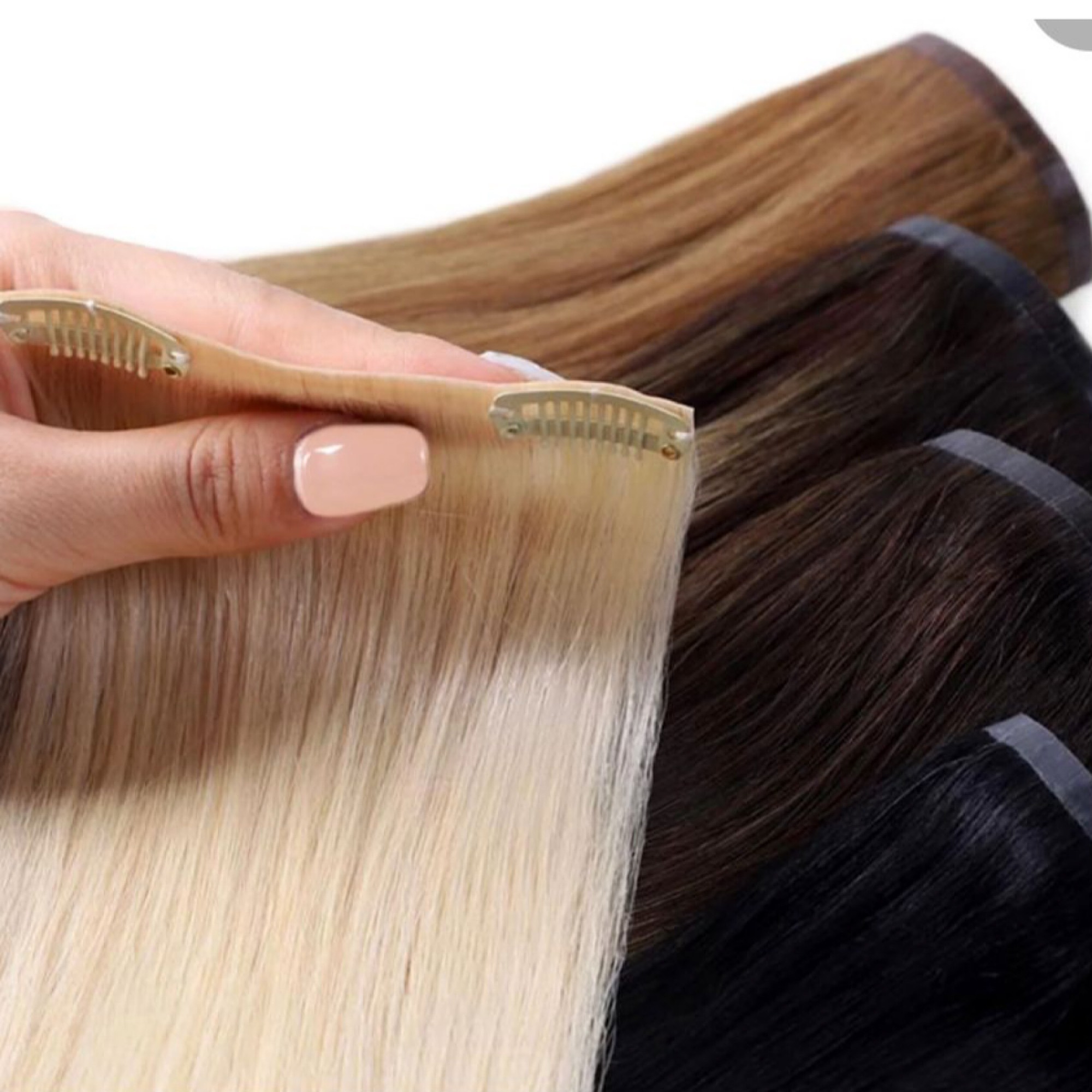 Bezszwowe Clip In dopinki treski 30cm 6t 50g Włosy Naturalne doczepiane